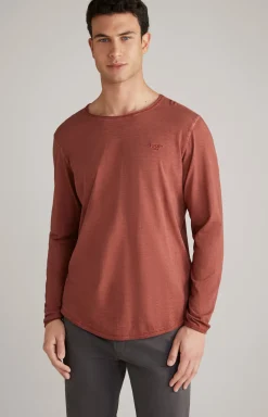 Longsleeve Carlos in Rostrot meliert