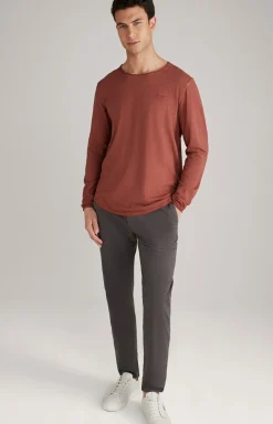 Longsleeve Carlos in Rostrot meliert