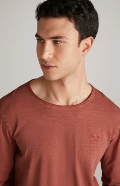 Longsleeve Carlos in Rostrot meliert