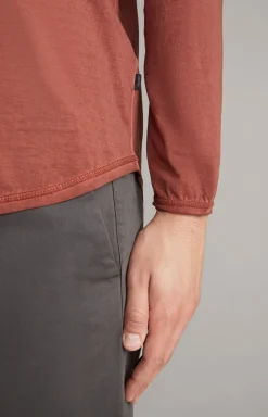 Longsleeve Carlos in Rostrot meliert