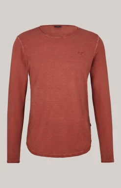 Longsleeve Carlos in Rostrot meliert