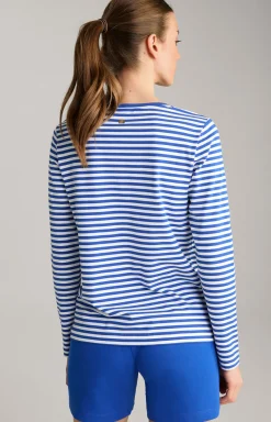 Longsleeve in Blau/Weiß gestreift