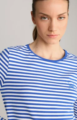 Longsleeve in Blau/Weiß gestreift