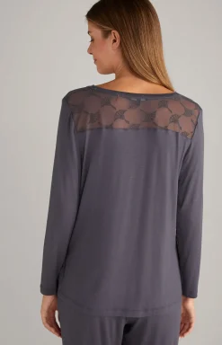 Lounge-Longsleeve in Anthrazit