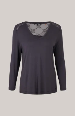 Lounge-Longsleeve in Anthrazit