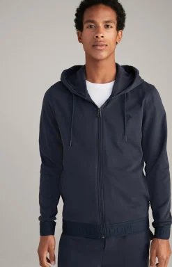 Loungewear Hoodie Sweatjacke in Dunkelblau