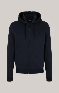 Loungewear Hoodie Sweatjacke in Dunkelblau