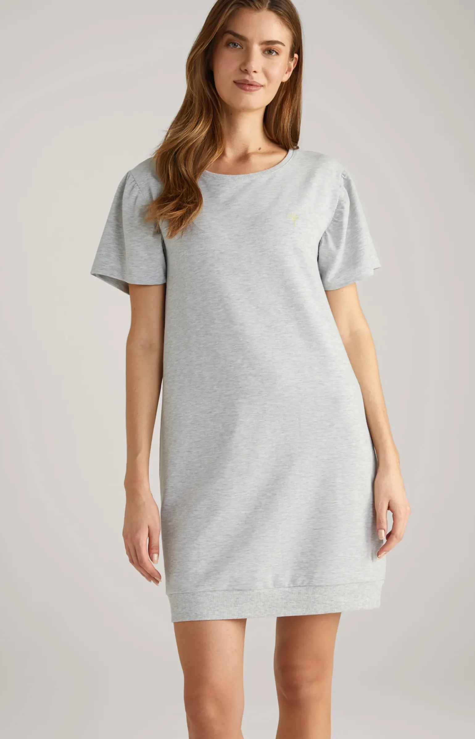 Loungewear Longshirt in Grey Melange
