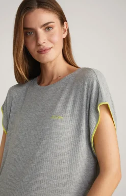 Loungewear Longshirt in Grey Melange