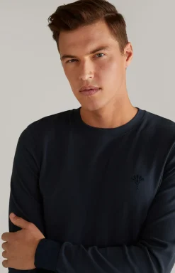 Loungewear Longsleeve in Dunkelblau