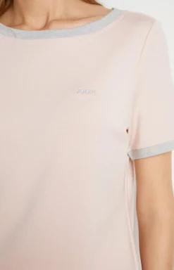 Loungewear Shirt in Rosa/Grau meliert