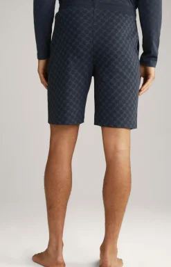Loungewear Shorts in Navy gemustert