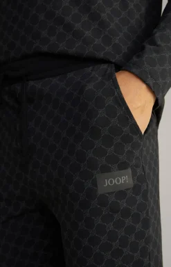 Loungewear Shorts in Schwarz gemustert