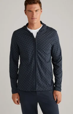 Loungewear Sweatjacke in Dunkelblau