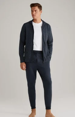 Loungewear Sweatjacke in Dunkelblau