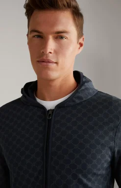 Loungewear Sweatjacke in Dunkelblau