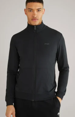 Loungewear Sweatjacke in Schwarz