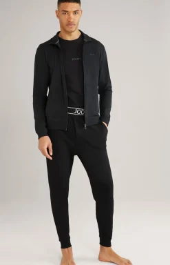 Loungewear Sweatjacke in Schwarz