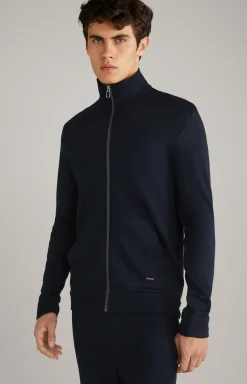 Loungewear Sweatjacke in Dark Blue