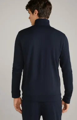 Loungewear Sweatjacke in Dark Blue