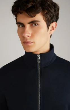 Loungewear Sweatjacke in Dark Blue