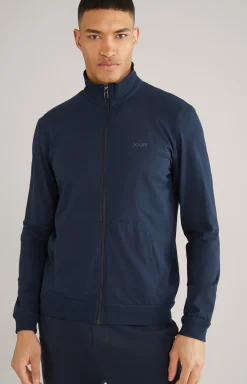 Loungewear Sweatjacke in Dunkelblau