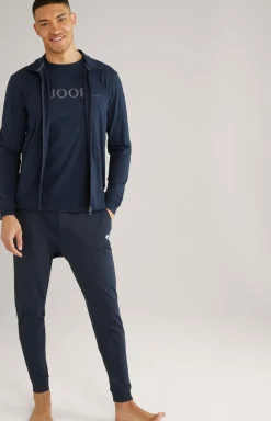 Loungewear Sweatjacke in Dunkelblau