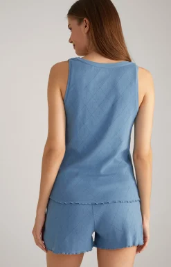 Loungewear Top in Ocean Blue