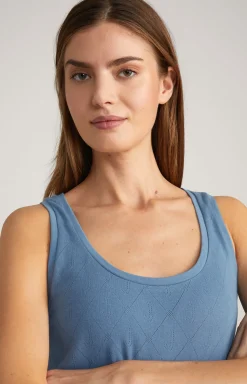 Loungewear Top in Ocean Blue