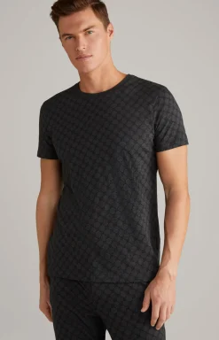 Loungewear T-Shirt in Anthrazit meliert