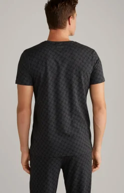 Loungewear T-Shirt in Anthrazit meliert