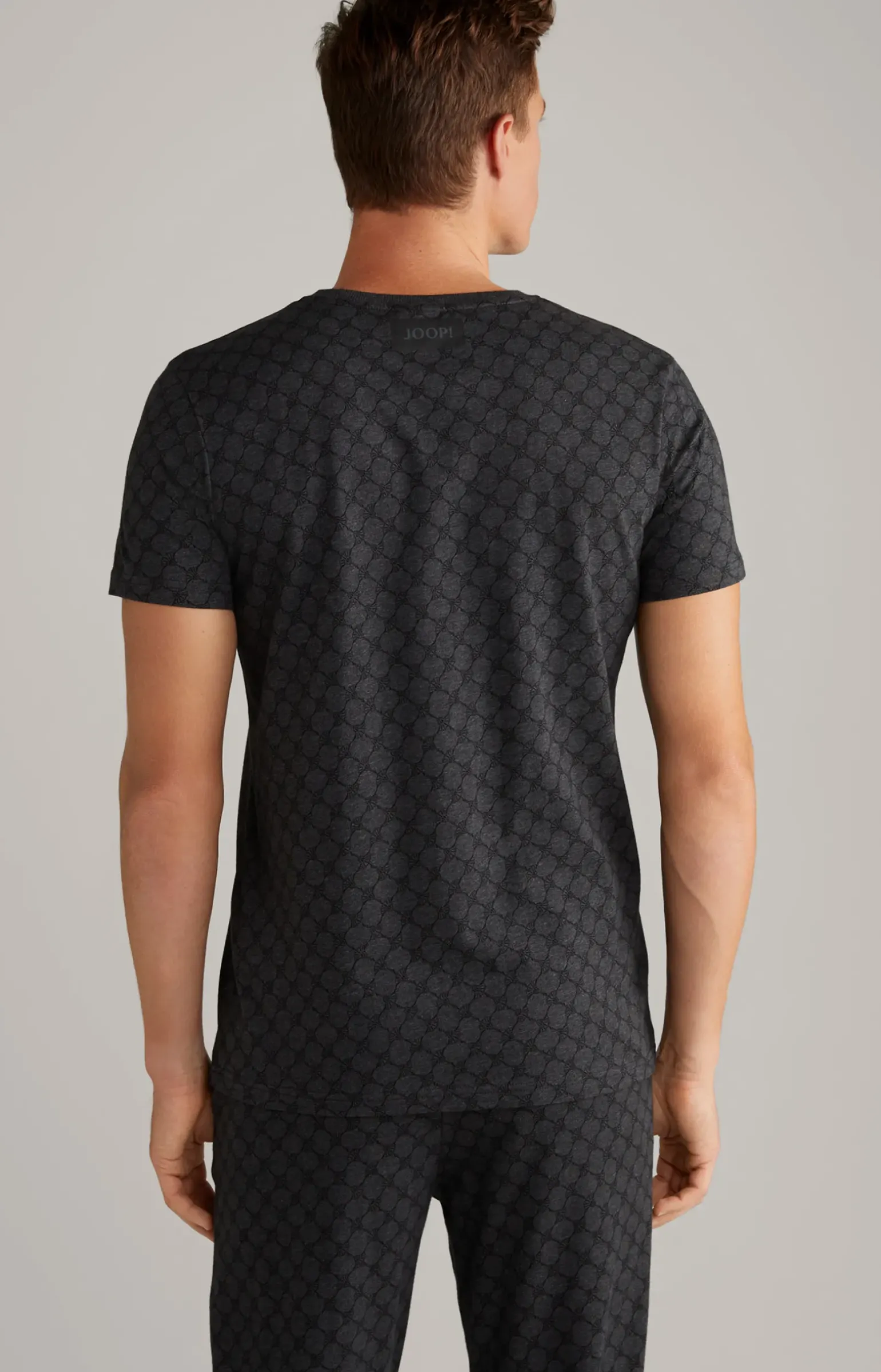 Loungewear T-Shirt in Anthrazit meliert