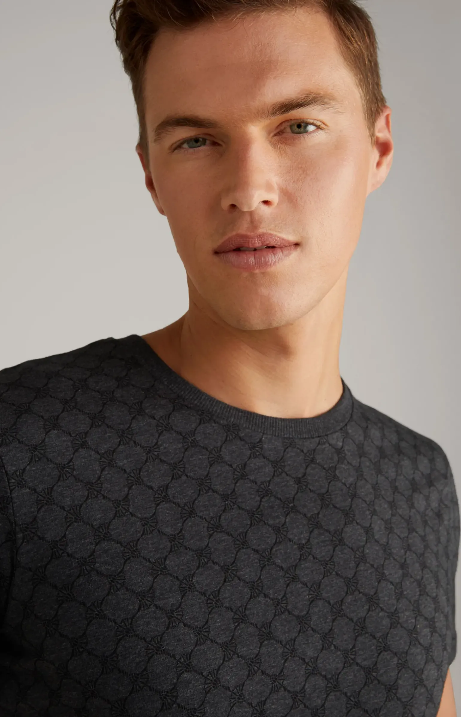 Loungewear T-Shirt in Anthrazit meliert