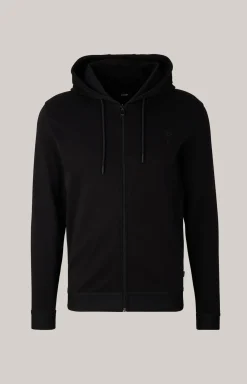 Loungewear-Sweatjacke in Schwarz