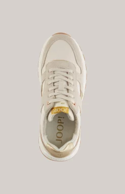 Low-Top Sneaker Specchio Misto Hanna in Beige/Gold