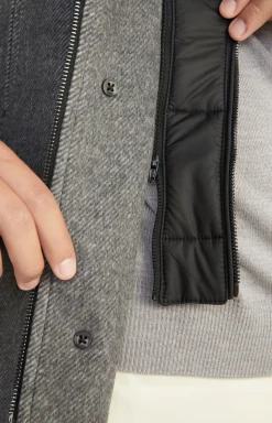 Mantel Gary in Grau meliert