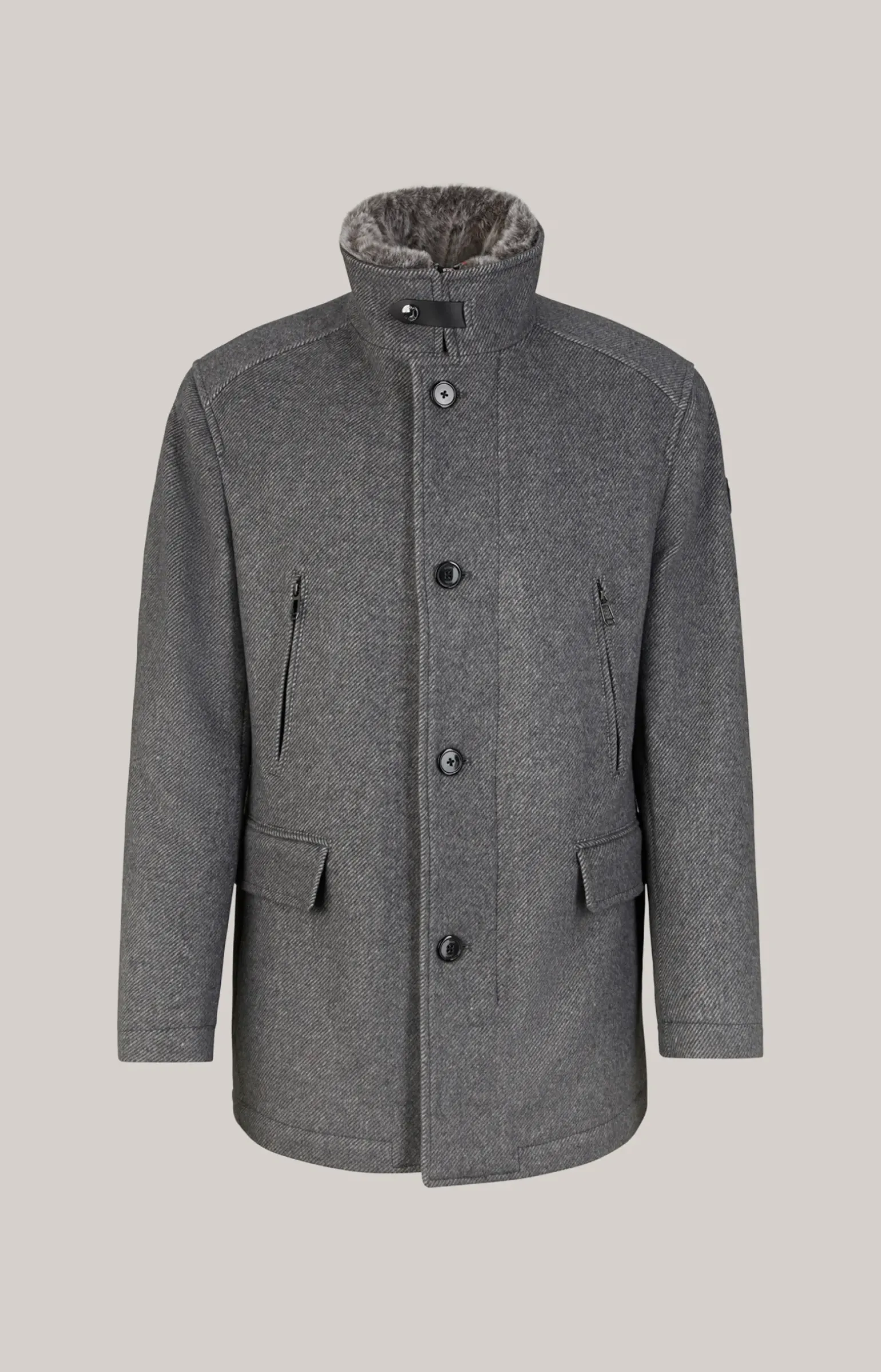 Mantel Gary in Grau meliert