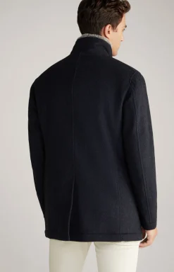 Mantel Gary in Navy meliert