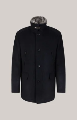 Mantel Gary in Navy meliert