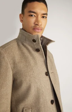 Mantel Maico in Hellbraun gemustert