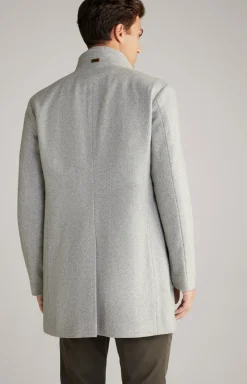 Mantel Maico in Hellgrau gemustert