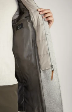 Mantel Maico in Hellgrau gemustert