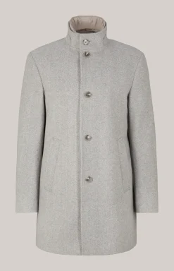 Mantel Maico in Hellgrau gemustert