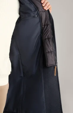 Mantel Morris in Dunkelblau meliert