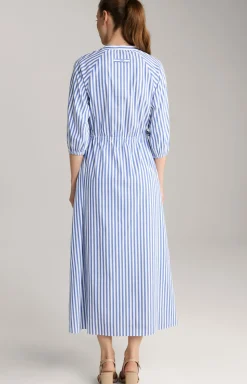 Maxi-Kleid in Blau/Weiß gestreift