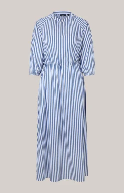 Maxi-Kleid in Blau/Weiß gestreift