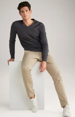 Merinowoll-Pullover Damien in Anthrazit