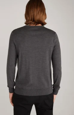 Merinowoll-Pullover Denny in Anthrazit