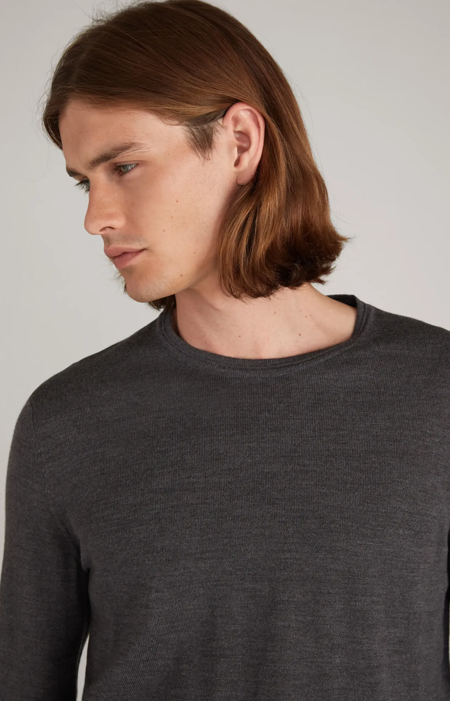 Merinowoll-Pullover Denny in Anthrazit