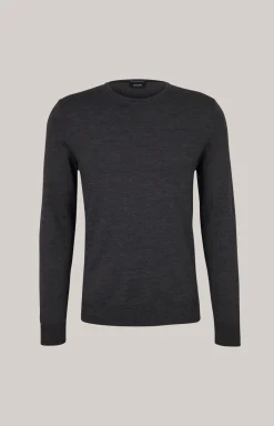 Merinowoll-Pullover Denny in Anthrazit